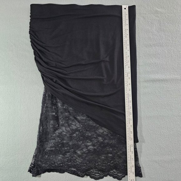 Torrid Black Pencil Skirt Lace Layer Ruched Size 1X Sexy Whimsigoth Grunge - Picture 10 of 10